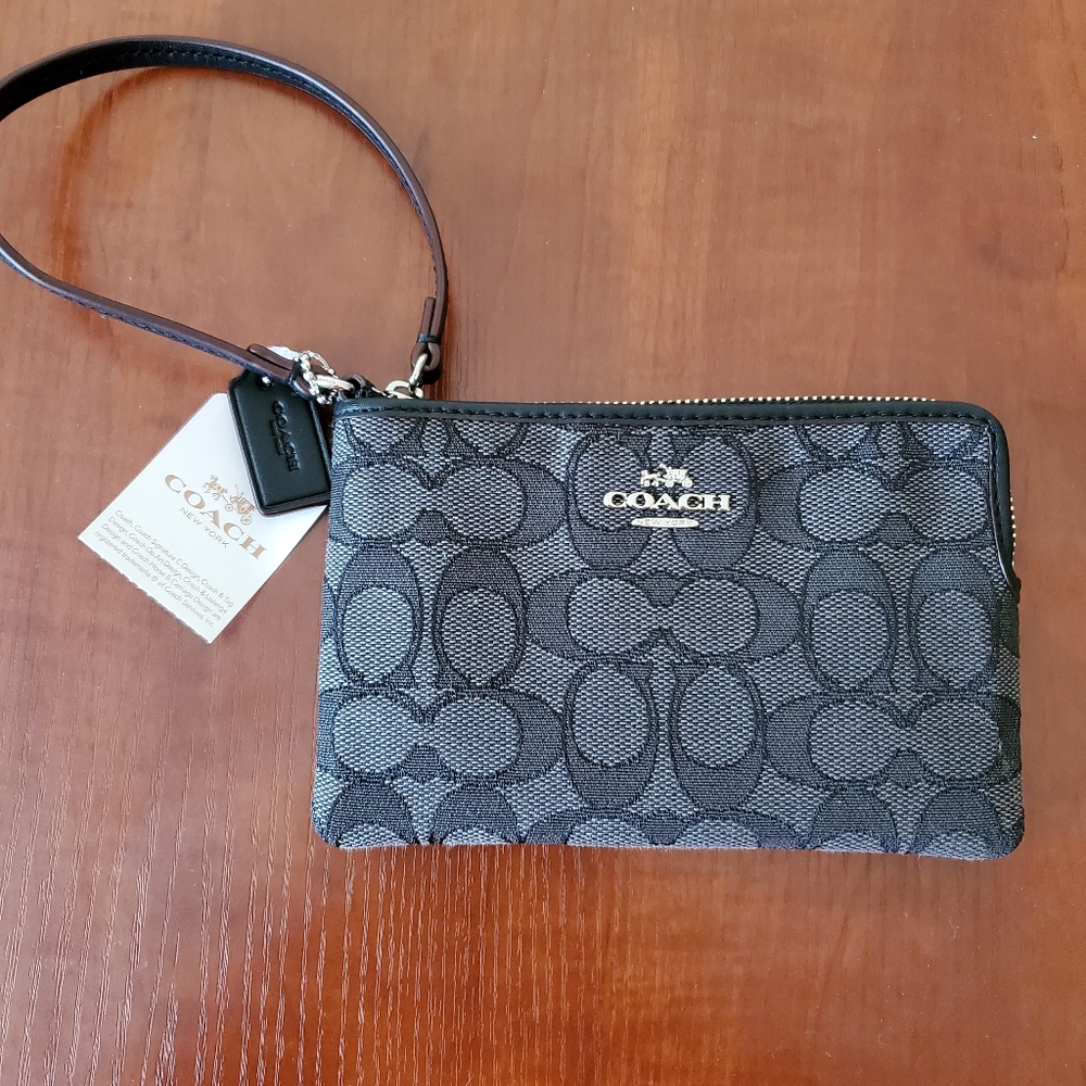 Coach corner zip wristlet